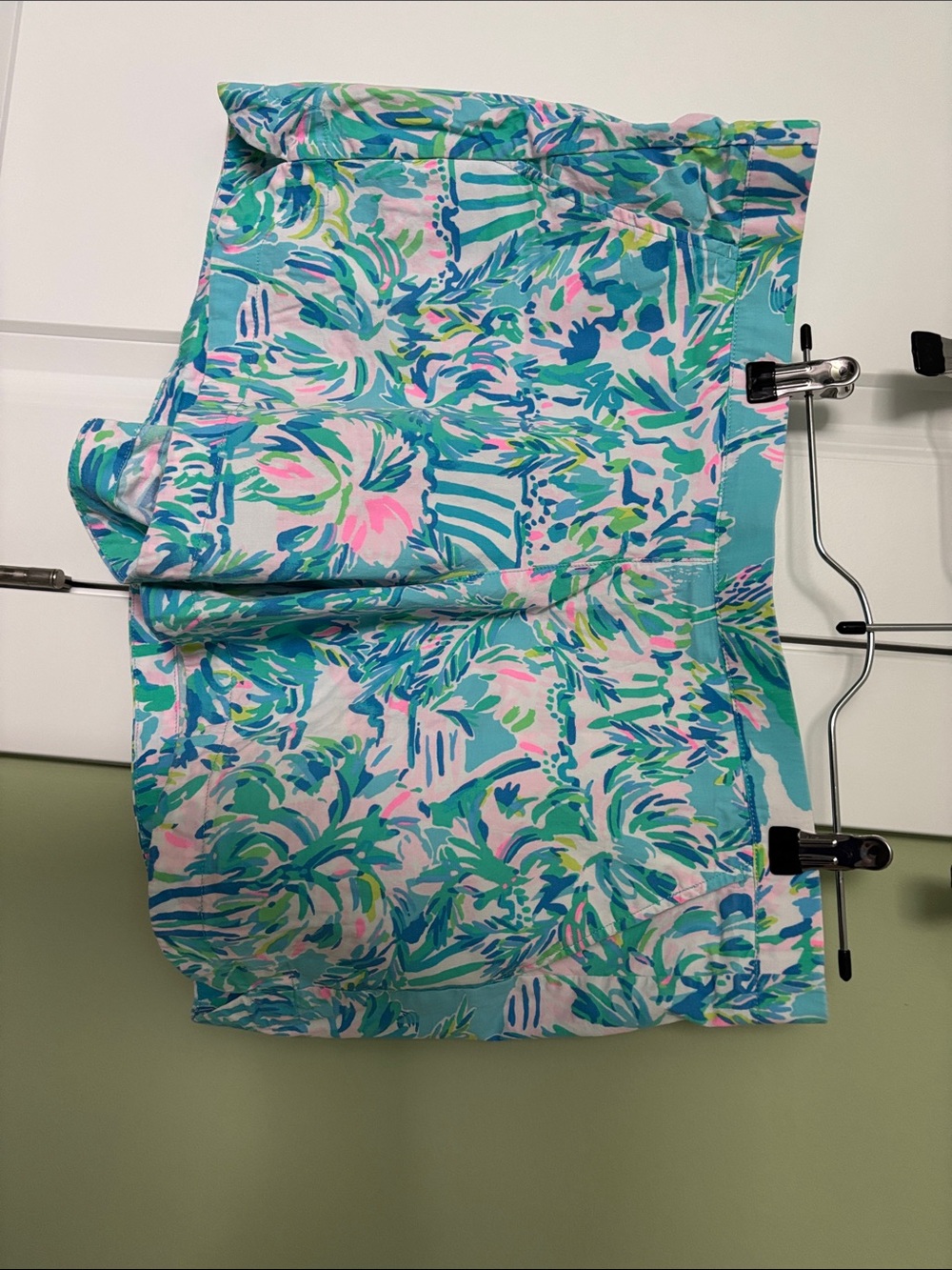 Lilly Pulitzer Ocean View Blue Ibiza Cabana Cocktail Print Pull on Shorts